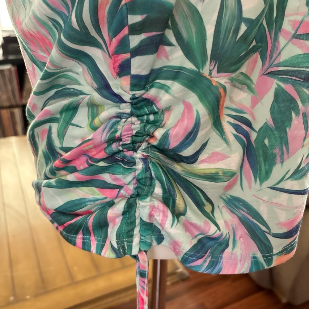 Stella Parker Collection top blouse. Tropical leaves. - Picture 3 of 8